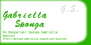 gabriella sponga business card